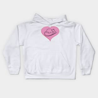 I Heart rat Kids Hoodie